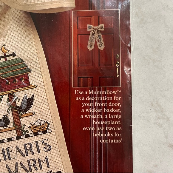 NWT Debbie Mumm Bows Where Friends Meet Counted Cross Stitch Kit - Picture 3 of 14